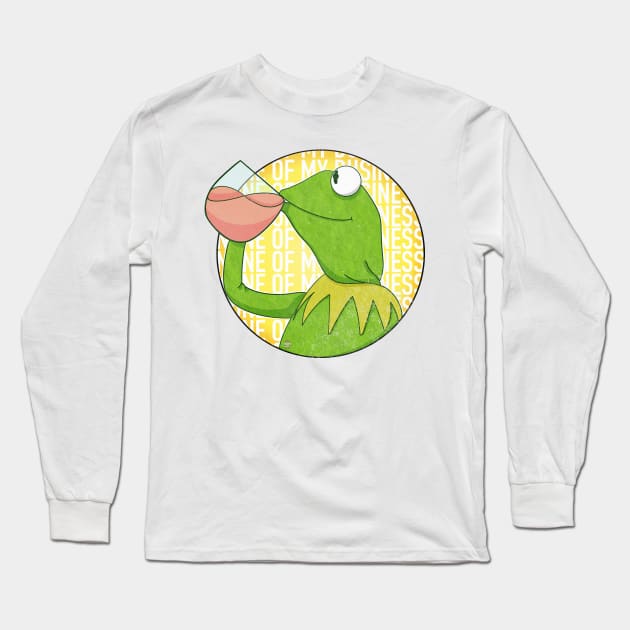 Kermit Meme Vintage Long Sleeve T-Shirt by The Gumball Machine